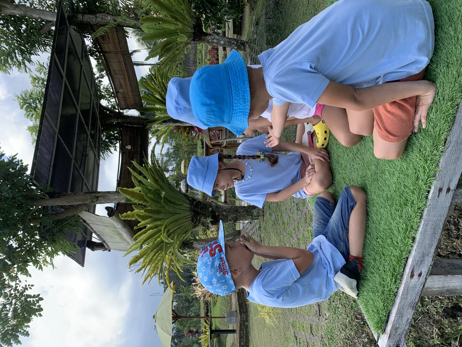 Kids sitting together